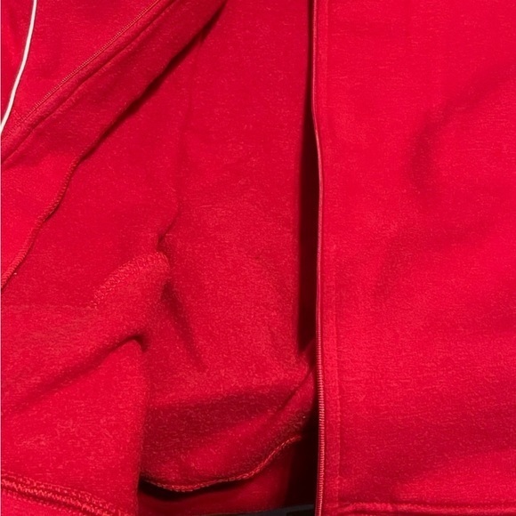 Lands’ End L/P 14/16 red zip up athleisure‎ zip pocket sweatshirt jogger jacket - Picture 7 of 9